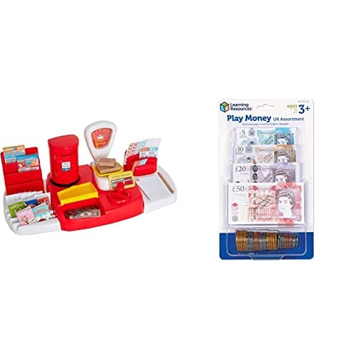 Image of Casdon Post Office,Toy Post Office for Children Aged 3+, Equipped with Several Essential Items for Customers and Shopkeepers Alike & Learning Resources Play Money UK Assortment