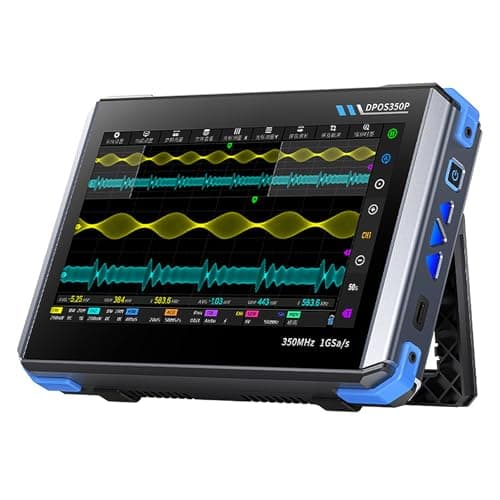 Image of Handheld Oscilloscope, 4-in-1 Oscilloscope, 1GSa/s Tablet Oscilloscopes Multimeter with 350MHz Bandwidth, 200K-350M Spectrum analyser, Multifunctional Signal Generator, 2 Channel,16Bit