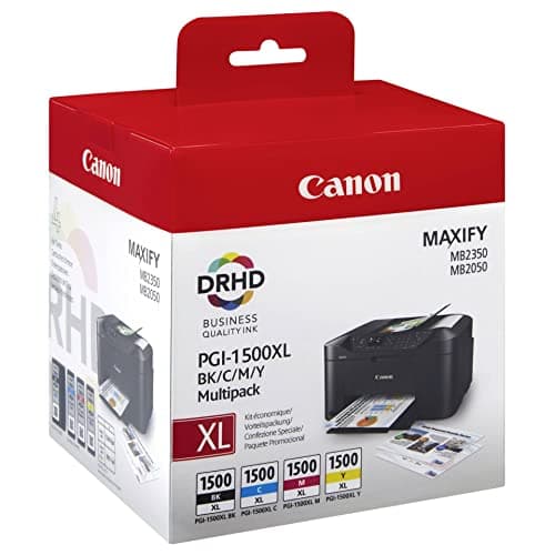 Image of Canon PGI-1500XL Cyan/Magenta/Yellow/Black Inkjet Cartridges High Yield (Pack of 4) 9182B004
