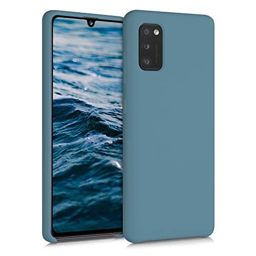 Image of kwmobile Case for Samsung Galaxy A41 Case - Soft Cover - Shockproof Silicone - Wireless Charging Arctic Night