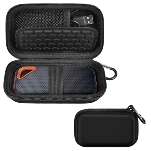 Image of GWCASE Case Compatible with SanDisk Extreme Pro Portable External SSD 4TB 1TB 2TB. Hard Drive Carrying Travel Holder for Crucial X8 Solid State Drive (Box Only)-Black