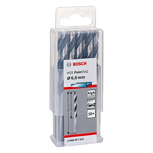 Image of Bosch Professional 10-piece PointTeQ HSS Twist Drill Bit (for Metal, 1.6 x 20 x 43 mm, Drill Driver Accessories)