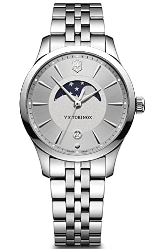 Image of Victorinox Women’s Watch Alliance Small Ø 35 mm, Swiss Made, Analogue Quartz, Water-Resistant up to 100 m, Sapphire Glass, Stainless Steel Strap, Silver