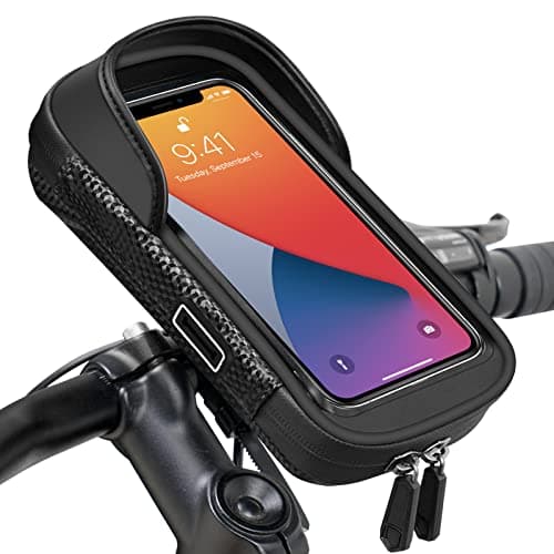 Image of Vitalismo Bike Phone Holder Waterproof - Phone Holder for Bike 360° Rotation, Cycling Handlebar Bag, Motorbike Mount for iPhone 15Pro Max/14Pro/14/13/11/X/8 Samsung LG Cellphones up to 7''