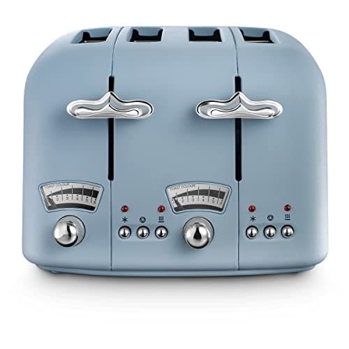 Image of De'Longhi Argento Flora CT04.AZ 4 Slice Toaster - Agave Blue