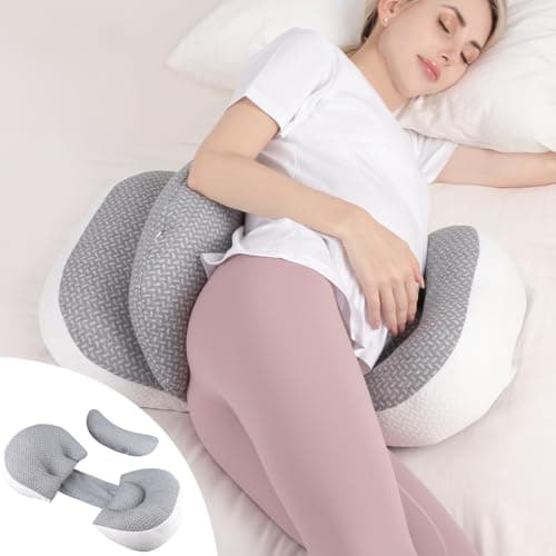 Image of Chilling Home Pregnancy Pillows for Sleeping, Maternity Pillow for Belly, Adjustable and Portable Maternity Body Pillows for adults with Breathable Cover(Grey)