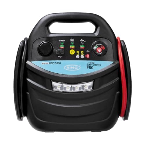 Image of RING Professional Cordless Lithium Jump Starter With Boost Function For Starting Depleted Batteries - USB Power bank Function