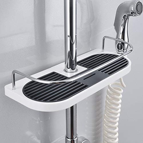 Image of LATERN Bathroom Shelf Caddy for Shower Rail, Aluminum Bathroom Shower Rack Organizer Holder for Soap Shampoo Conditioner (19mm -25mm)