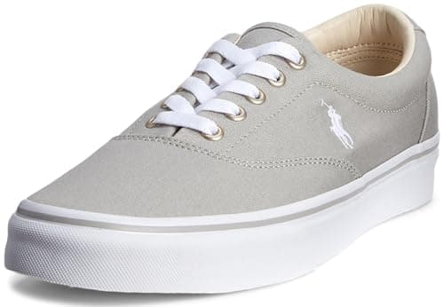 Image of Polo Ralph Lauren Men's Keaton-Pony Sneaker, Soft Grey/White Pp, 8 UK