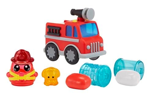 Image of Dohkins Fire Truck & Firefighter - Dough Never Dries, No Gluten, Suitable for Collectors & Kids Ages 3+
