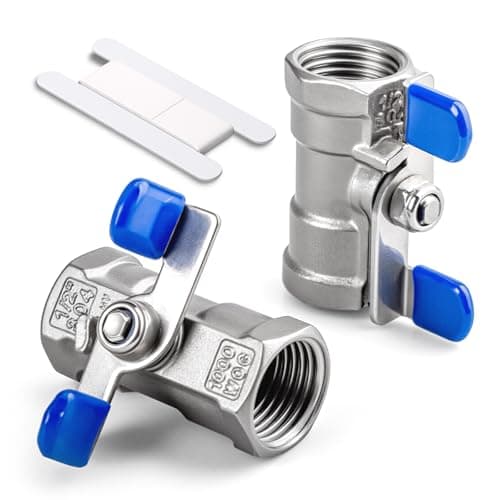 Image of Bwintech 2 Pcs 3/4" BSP Female mini Ball Valve Shut-Off Switch with 304 Stainless Fittings for Water, Air and Industrial Use