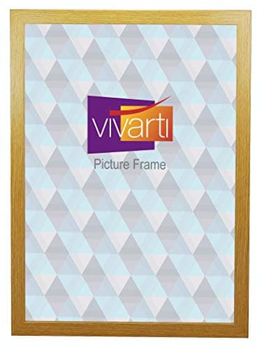 Image of Vivarti Thin Oak Finish Picture Frame, A3 Size, 29.7 x 42 cm - A3 Frame - Photo Frame - 29.7x42 Frame Oak with Clear Styrene Sheet & Wall Mounted Hook – 29.7 x 42 cm