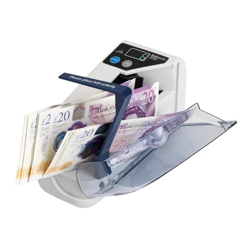 Image of Safescan 2000 Portable Money Counting Machine That Counts Sorted banknotes - Cash Counting Machine for on-The-go - Sorted Money Counter Machine for All Currencies