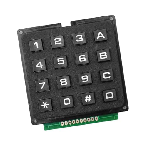 Image of Alnicov 2PCS 4 x 4 Matrix Keypad Membrane Keyboard Module Switch with 16 Keys Push Buttons for MCU