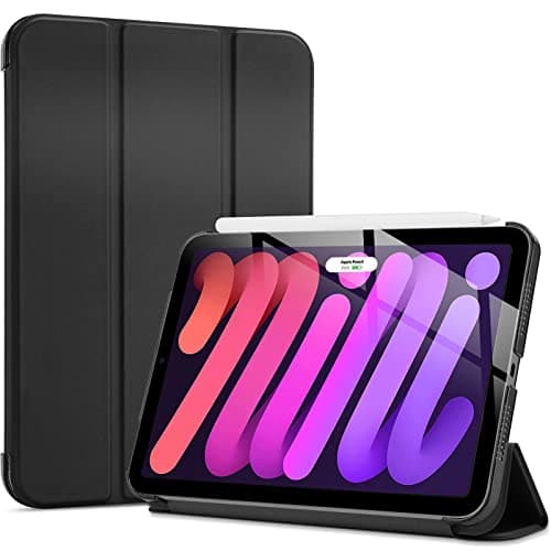 Image of ProCase Smart Case for iPad Mini 7 (A17 Pro 2024)/ Mini 6 2021 8.3 Inch, Hard Back Cover for iPad Mini 7th/6th Generation A2995/A2996/A2993/A2567/A2568/A2569 -Black