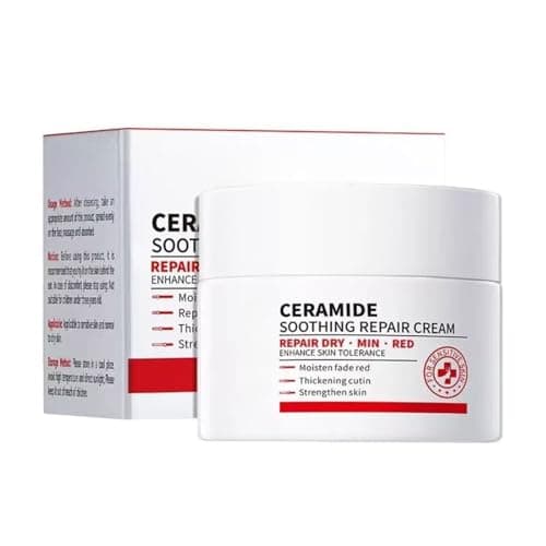 Image of Ceramide Cream for Face – Hydrating Moisturising Cream with Hyaluronic Acid, Skin Barrier Repair for Dry & Sensitive Skin, Deep Hydration Soothing Daily Face Moisturiser, Non-Greasy Fast Absorbing
