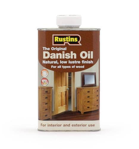 Image of Rustins DANO1000 Original Danish Oil 1 Litre - Rich, Natural Glow - Enhances Wood Grain Beautifully, Professional-Grade Finish, Easy DIY Application