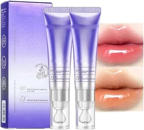 Image of Plumping & Anti-Wrinkle Hydrating Lip Serum – Color Changing Lip Oil, Fine Line Reduction, Nourish for Smooth, Moisturizing and Long-Lasting, Increase Lips Elasticity (2 Pcs Orange+Pink)