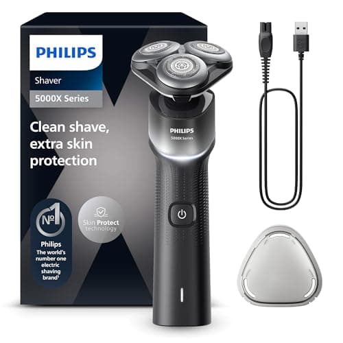 Image of Philips Shaver 5000X Series, Wet and Dry Electric Shaver, Razor with SkinProtect Technology, 360 Flexing Head, 1 h Charging/5 min. Quick Charge, P-Cap Silver, Model X5004/00