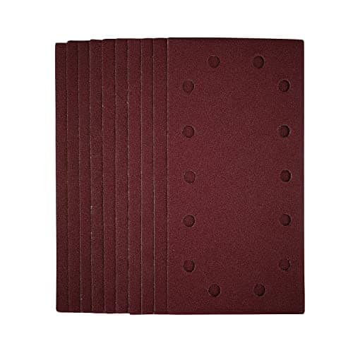 Image of Draper Sanding Sheets (10 Pack) | 80 Grit Hook and Loop Sanding Pads | 115 x 230mm Sandpaper for Electric Sander | 55863