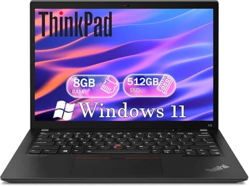 Image of Lenovo Thinkpad X13 Business Laptop, 13.3" FHD(1920x1080) PC, Intel Core i7-10510U, 512GB SSD, 8GB RAM, Bluetooth, Qwerty Keyboard, Windows 11 Pro (Renewed)