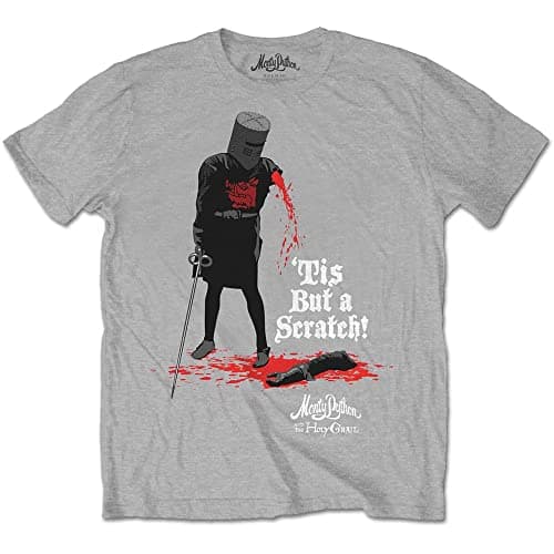 Image of Monty Python Unisex Adult Tis But A Scratch T-Shirt (XXS) (Grey)