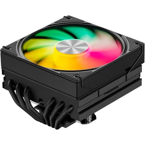 Image of upHere gaming H85KC6 ARGB CPU Air Cooler, 85mm Height Low Profile CPU Cooler 6×Ф6mm Heatpipes, TDP 180W, PWM 120mm CPU Fan for ITX Small PC, Intel LGA 1851/1700/2011/2066(X79/X99), AMD AM5/AM4