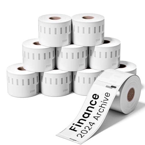 Image of 10 Rolls 99012 36mm x 89mm Address Labels Compatible with Dymo S0722400 Self-Adhesive Shipping Labels for DYMO Label Writer 4XL 450 400 330 320 Twin Turbo Duo, White (260/Roll)
