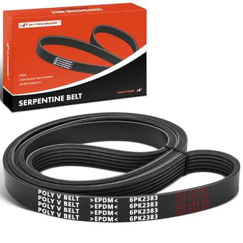 Image of A-Premium Engine Serpentine Drive Belt Compatible with Chevy, GMC, Ford, Cadillac, Buick, Mercedes-Benz, Olds, Pontiac, Saturn & Saab Cars - F150, F250, F350, LeSabre, Enclave, SRX, XTS, Blazer & More