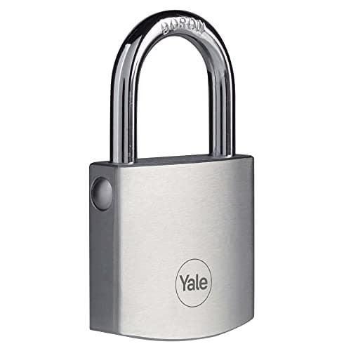 Image of Yale High Security Brass Padlock with Chrome Finish Y120B/40/125/1 Body 40mm Boron Hardened Steel Shackle 3 Keys