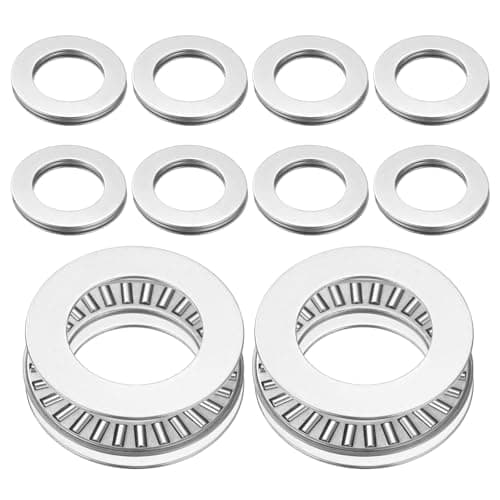Image of sourcing map 10 Sets NTA1423 Thrust Needle Roller Bearings with 20 Washers, Chrome Steel Needle Roller Bearings, ID 7/8", OD 1-7/16", Thickness 1/8"