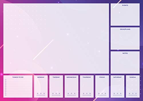 Image of A3 Pack of 2 Large Desk Pad and Weekly Planner, 50 Sheets Per Pad, Thicker 90GSM Paper with Strong Grey Back Board (Pack of 2 A3 Pads)