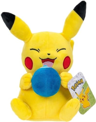 Image of Pokémon Pikachu with Blue Oran Berry 8 Inch 20cm Plush Soft Toy, (PKW2699)