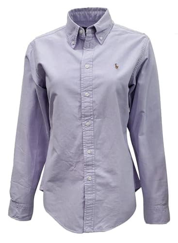 Image of POLO RALPH LAUREN Women's Oxford Classic Fit Button Down Shirt, Sky Lavender, S