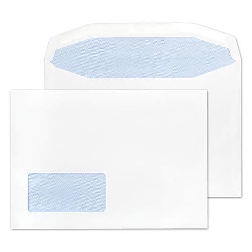 Image of Blake Purely Everyday C5 162 x 235 mm 90 gsm Gummed Mailer Low Window Envelopes (1376) White - Pack of 500