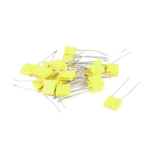 Image of Sourcingmap 20 Pcs 100V 0.1uF 100NF Radial Lead Film Correction Capacitors Yellow
