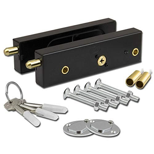 Image of ASEC Garage Door Bolts Locks ASEC HIGH Security Pair Quality KEYED Alike C/W 3 Keys