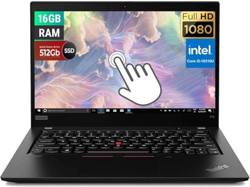 Image of Lenovo ThinkPad X13 Gen 1 Touchscreen Business Laptop, 13.3-Inch FHD Notebook, Intel Core i5-10310U, 16GB RAM, 512GB SSD, Windows 11 Pro (Renewed)
