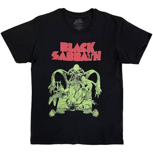 Image of Black Sabbath T Shirt Bloody Sabbath Cutout Band Logo Official Mens Black XXL