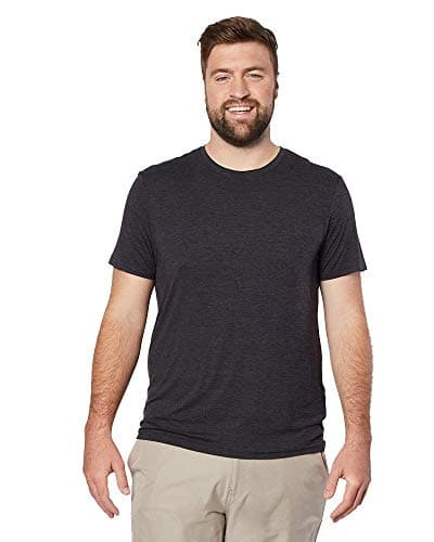 Image of 32 DEGREEES Men's Cool Classic Crew T-Shirt | Anti-Odor | 4-Way Stretch | Moisture Wicking, Black Sd, S