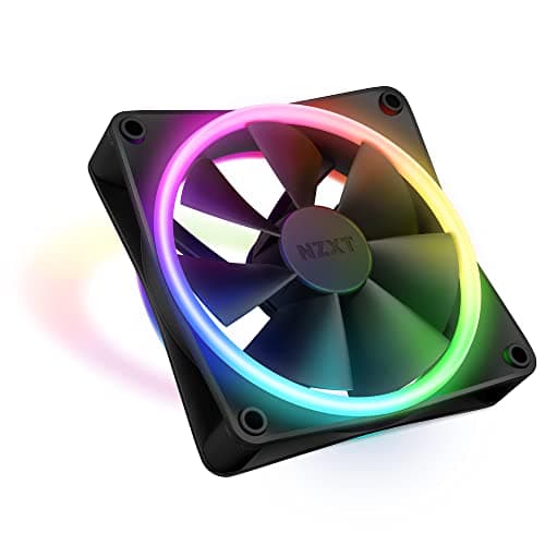 Image of NZXT F120 RGB Duo - 120mm Dual-Sided RGB Fan – 20 Individually Addressable LEDs – Balanced Airflow and Static Pressure – Fluid Dynamic Bearing – PWM Control – Anti-Vibration Rubber Corners – Black