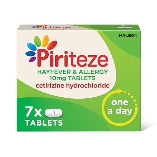 Image of Piriteze Hayfever & Allergy Antihistamine Tablets, Allergy Relief, Cetirizine, 7s