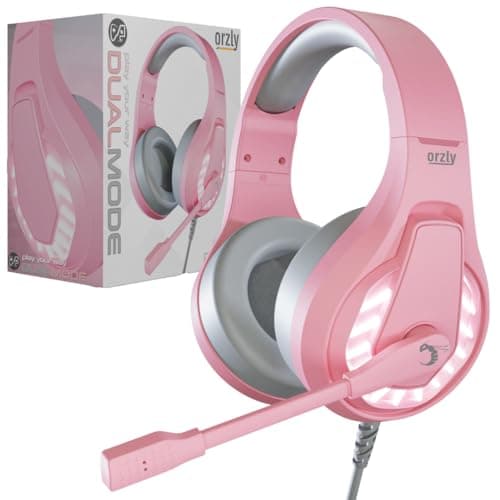 Image of Orzly Gaming Headset for PC and Gaming Consoles compatible with PS5, PS4, XBOX SERIES X | S, XBOX ONE, Nintendo Switch & Steam Deck with noise cancelling mic - RXH-30 Nakuru Edition