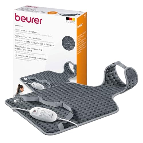 Image of Beurer HK53 Cosy Neck and Back Heat Pad & HK Comfort Heat Pad | Electric Heat Pad for Relaxation | 3 Electronically Regulated Temperature Settings | Machine-Washable