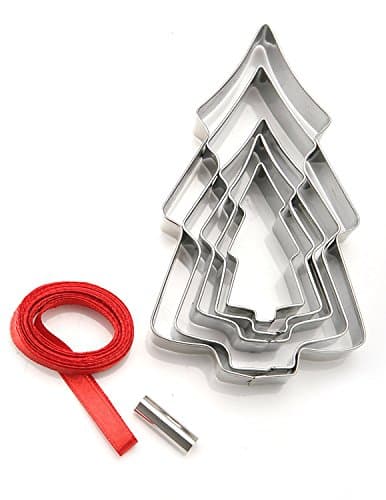 Image of Eddingtons Christmas Tree Cookie Cutters, Tree Decoration kit