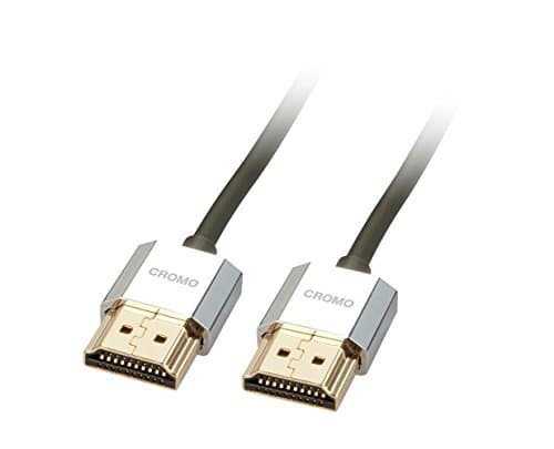 Image of Lindy 0.5m CROMO Slim High Speed HDMI 2.0 Cable with Ethernet, Black, Slimline Design, 4k@60Hz HDMI 2.0 18G 3D 1080p HDCP 2.2 HDR ARC CEC ATC Tested