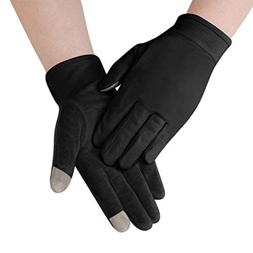 Image of TINAYAUE Men Women Thin Breathable Touchscreen Driving Gloves Lightweight Summer Sun UV Protection Glove Anti-slip Cotton Mittens Gloves for Cycling Motorcycle Hiking Running Walking