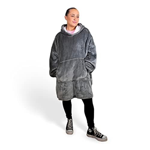 Image of #winning Premium Huggie Blanket with Hood in Grey