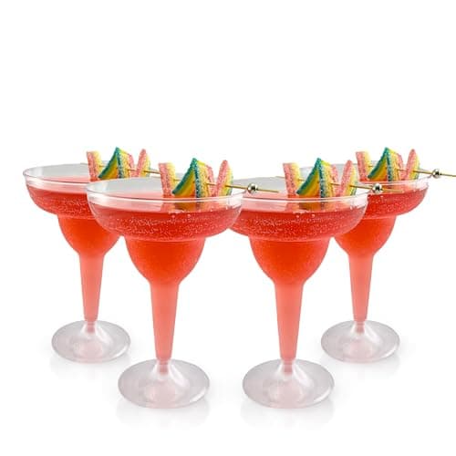 Image of 4-Pack Plastic Margarita Glasses (325ml) – Durable Cocktail Cups – Clear Cocktail Glasses for Margaritas, Daiquiris, and Martinis – Ideal for Parties, Weddings, BBQs & Outdoor Events