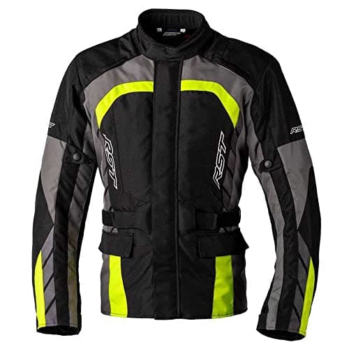 Image of Alpha 5 CE Mens Textile Jacket (Black / Flo Yellow - 44)
